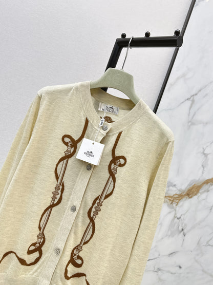26ss Jacquard Pattern Cardigan