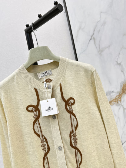 26ss Jacquard Pattern Cardigan