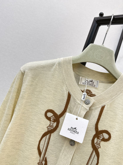 26ss Jacquard Pattern Cardigan