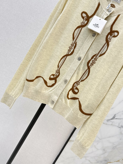 26ss Jacquard Pattern Cardigan