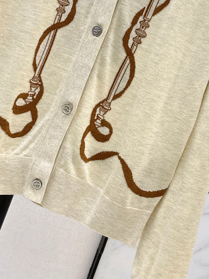 26ss Jacquard Pattern Cardigan