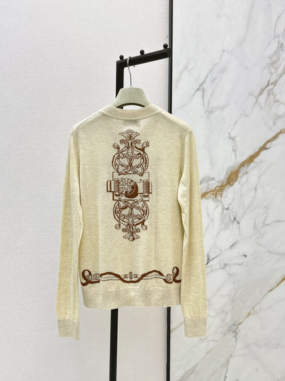 26ss Jacquard Pattern Cardigan