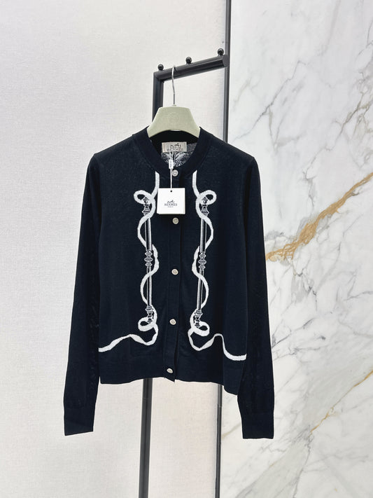 26ss Jacquard Pattern Cardigan