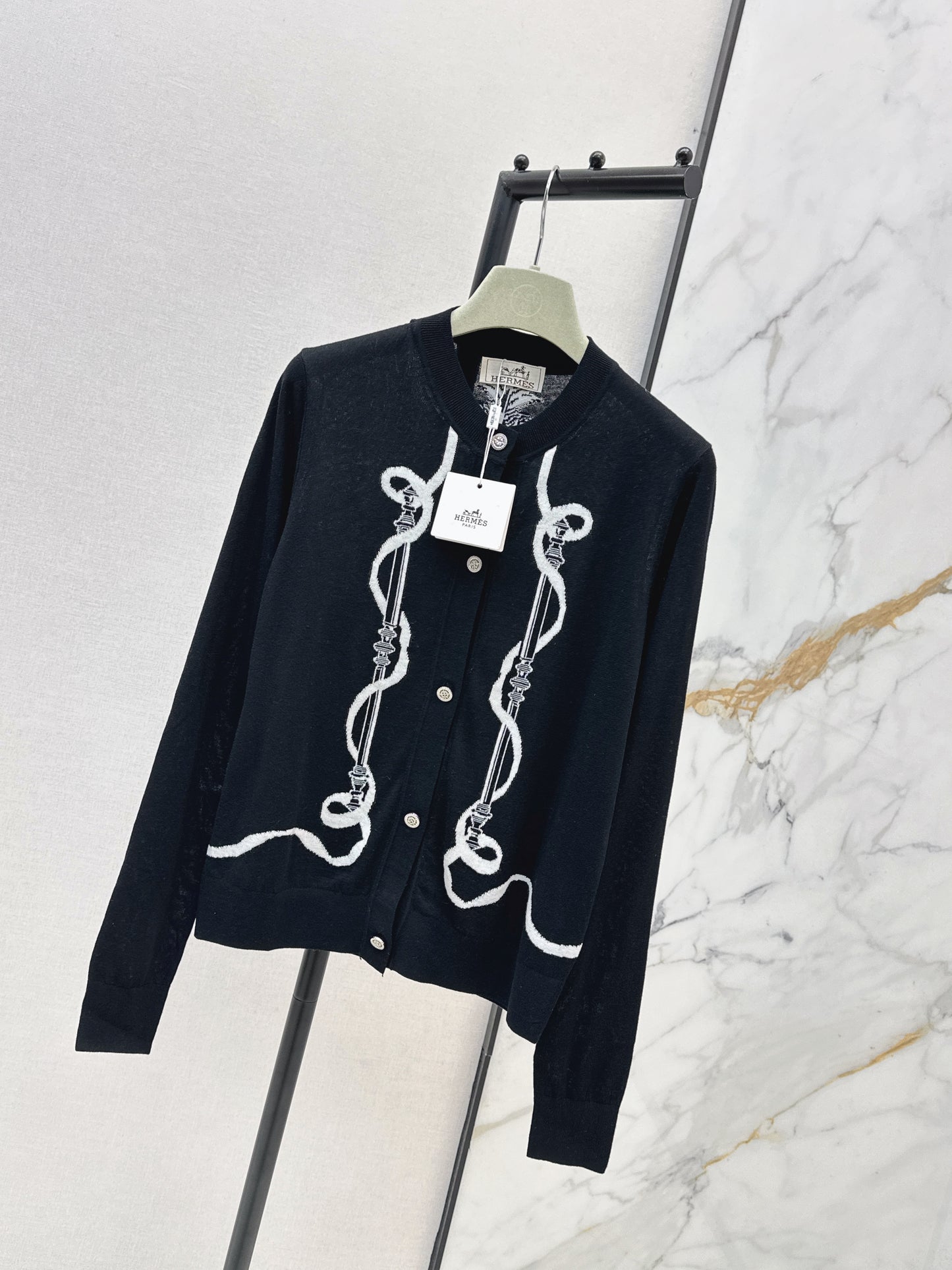 26ss Jacquard Pattern Cardigan