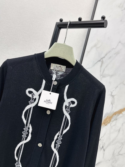 26ss Jacquard Pattern Cardigan