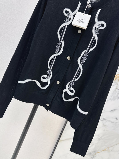26ss Jacquard Pattern Cardigan