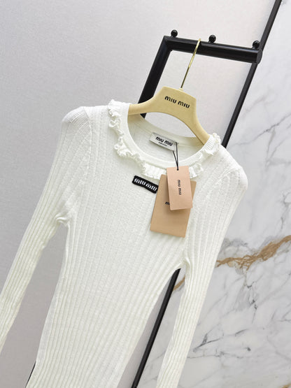 26ss Knitted Long-Sleeve Polo Shirt