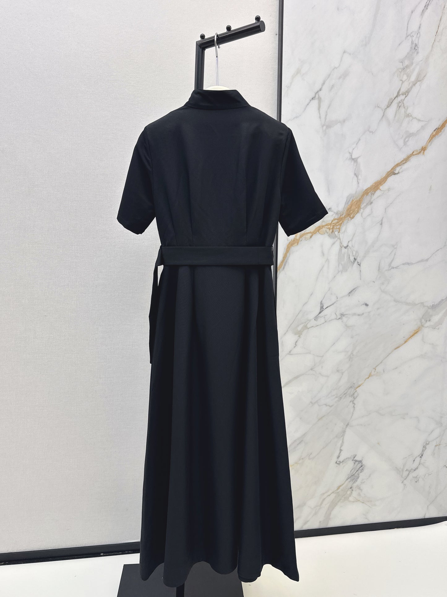 26ss Stand-up collar long dress