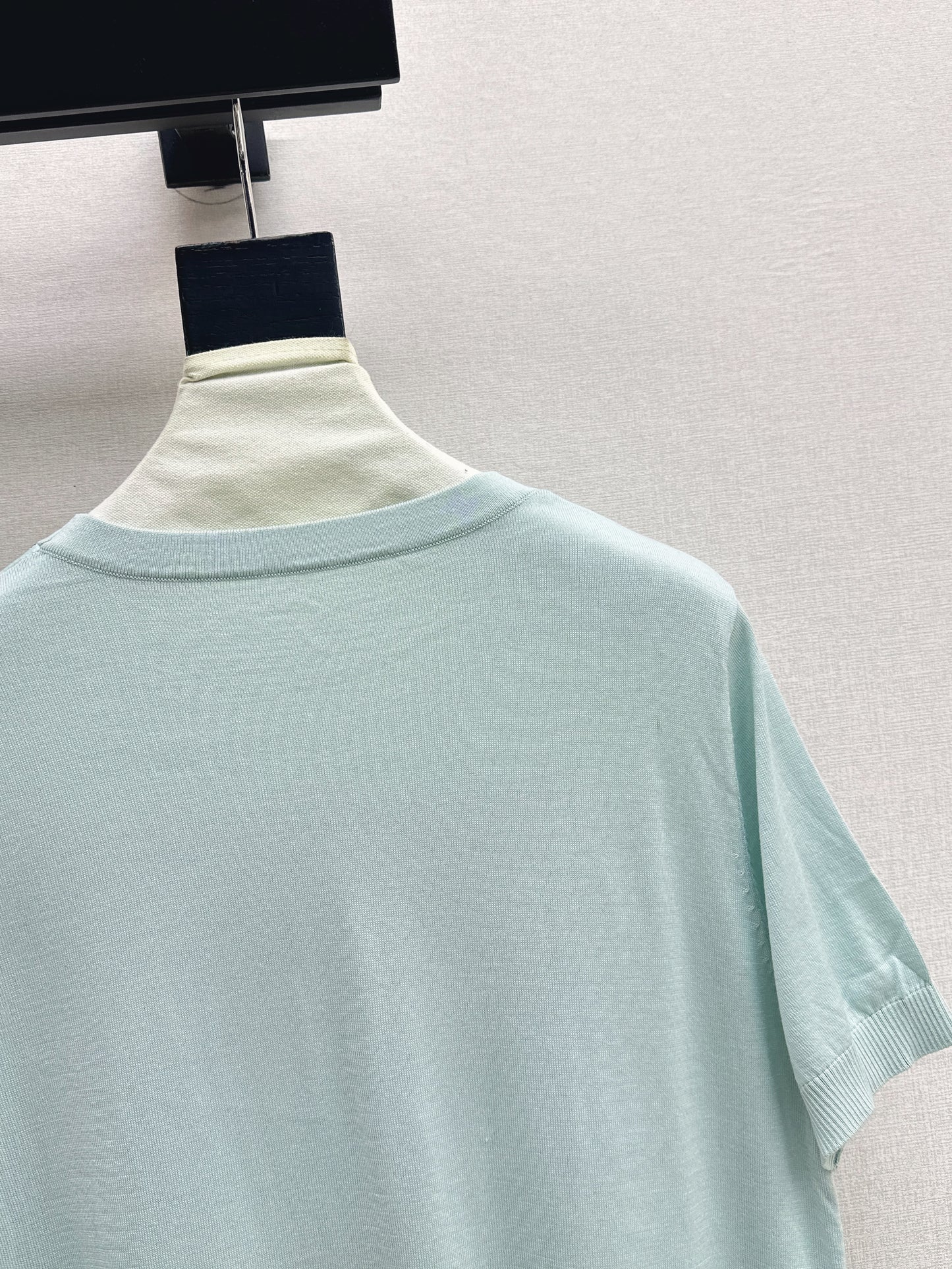 26ss Printed Pattern Patchwork Knit T-Shirt