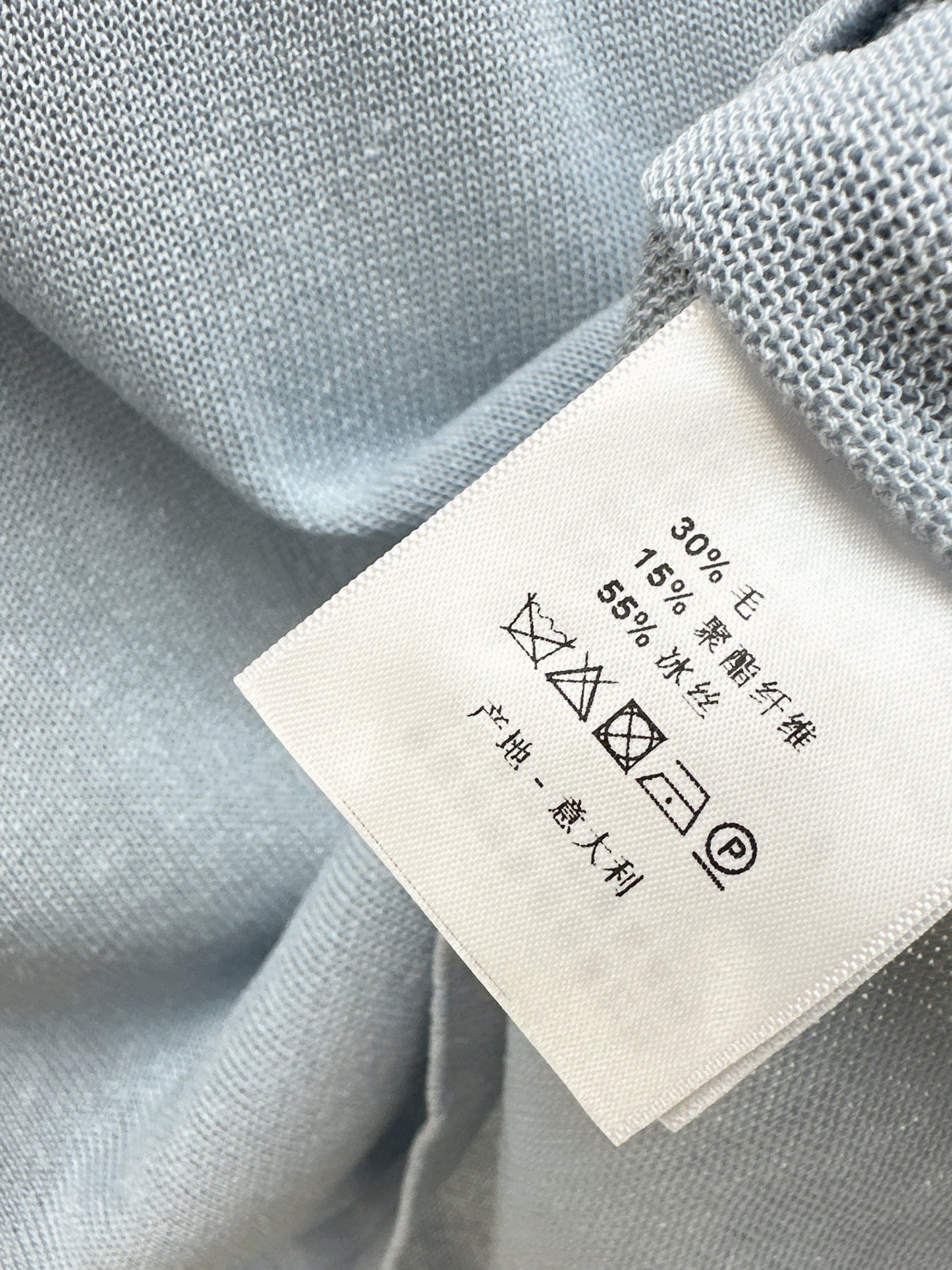 26ss Scarf-embellished knit T-shirt
