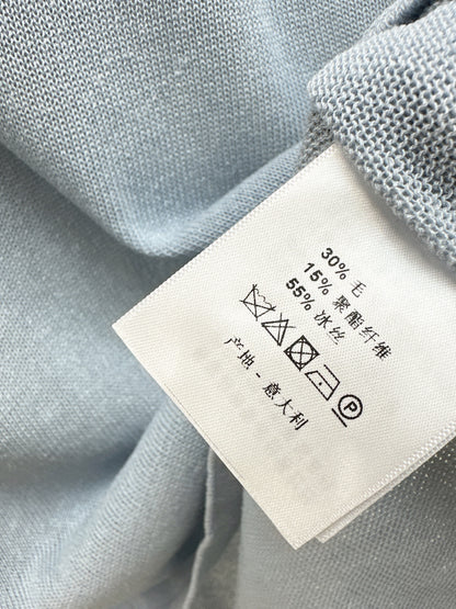 26ss Scarf-embellished knit T-shirt