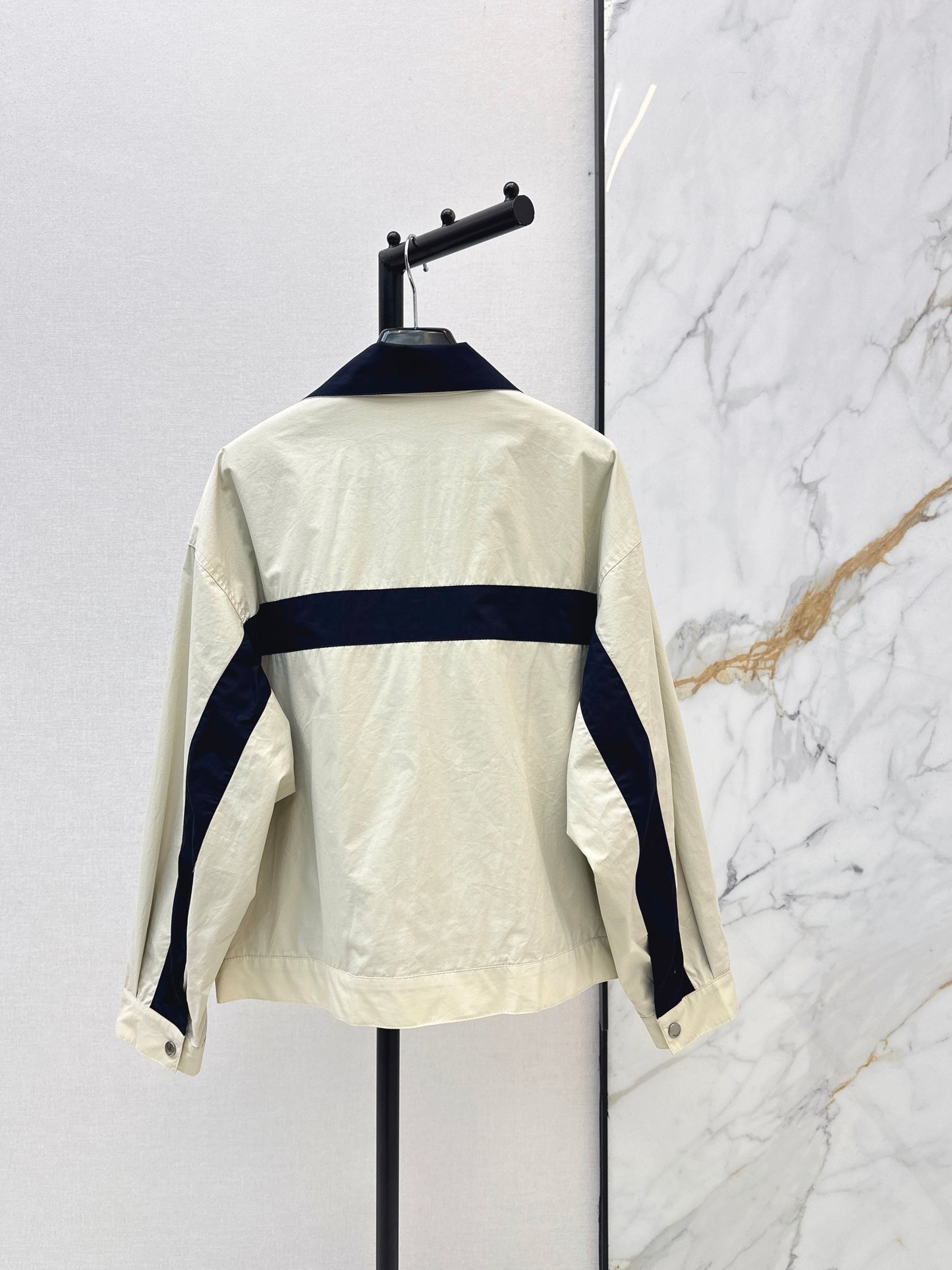 26ss Color-blocked Stand Collar Jacket