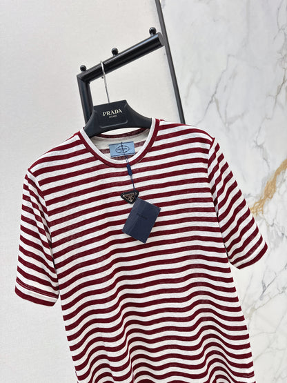 26ss Navy-style striped T-shirt