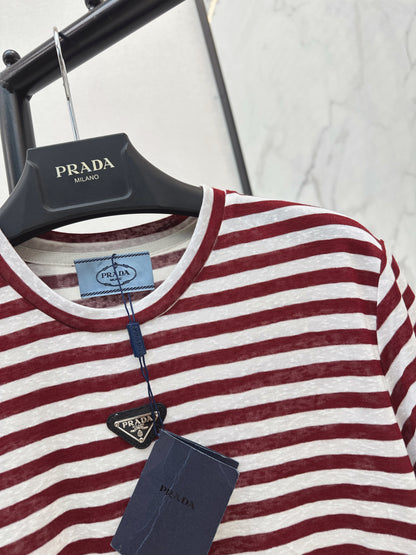 26ss Navy-style striped T-shirt