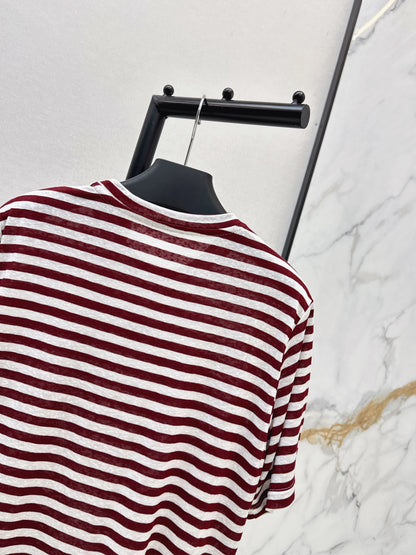 26ss Navy-style striped T-shirt