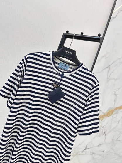26ss Navy-style striped T-shirt