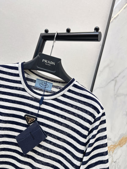 26ss Navy-style striped T-shirt