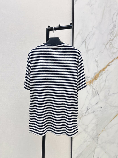 26ss Navy-style striped T-shirt