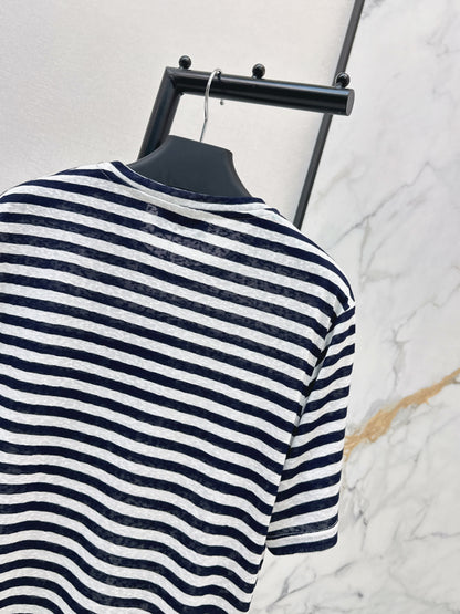 26ss Navy-style striped T-shirt