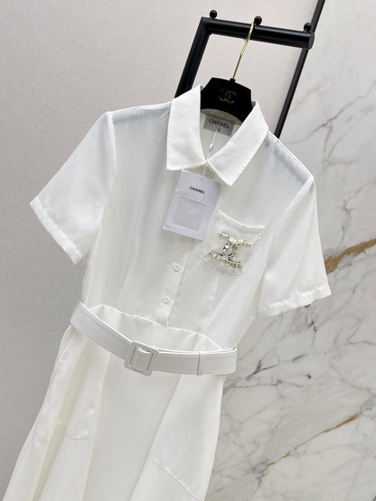 26ss Pocket Beaded Embellished Dress