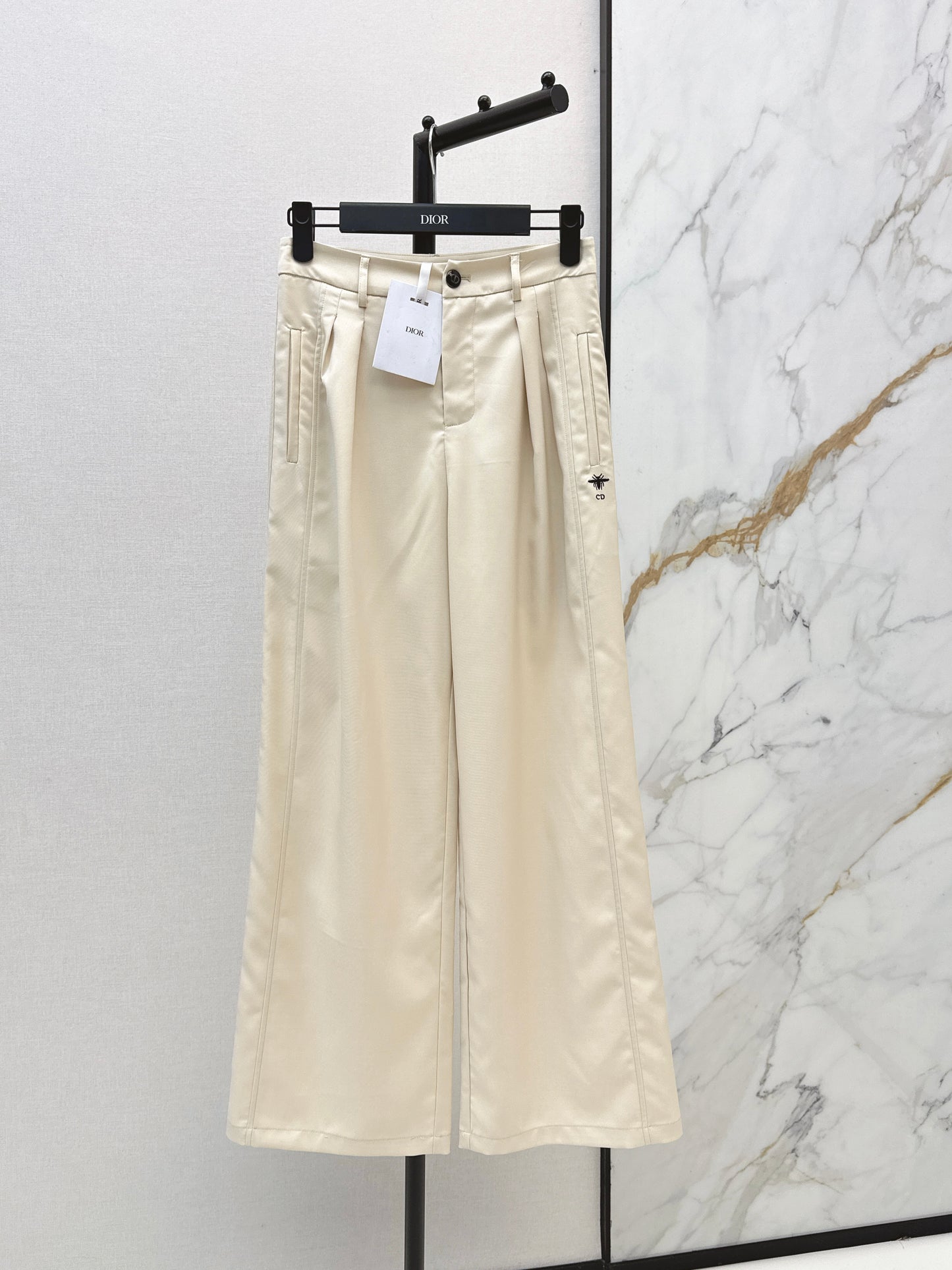 26ss Embroidered Straight-Leg Pants