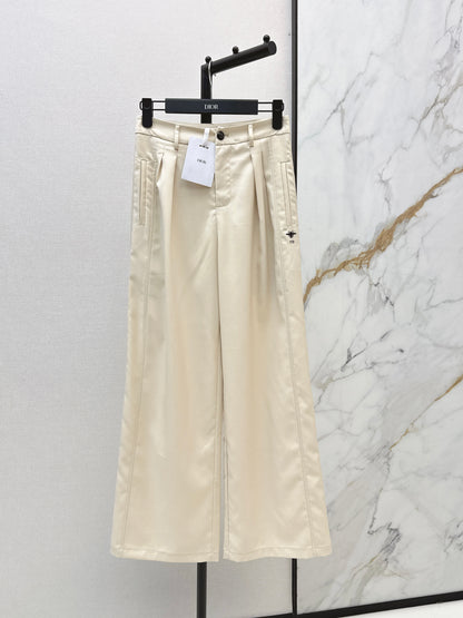 26ss Embroidered Straight-Leg Pants