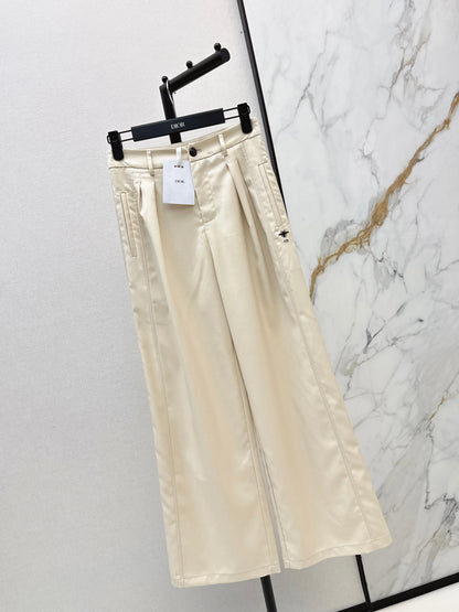 26ss Embroidered Straight-Leg Pants