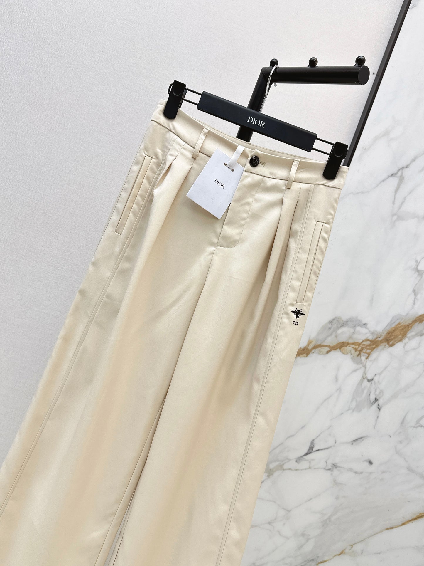 26ss Embroidered Straight-Leg Pants