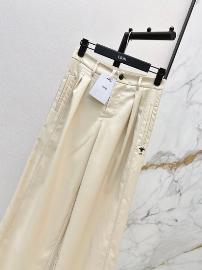 26ss Embroidered Straight-Leg Pants