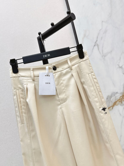 26ss Embroidered Straight-Leg Pants
