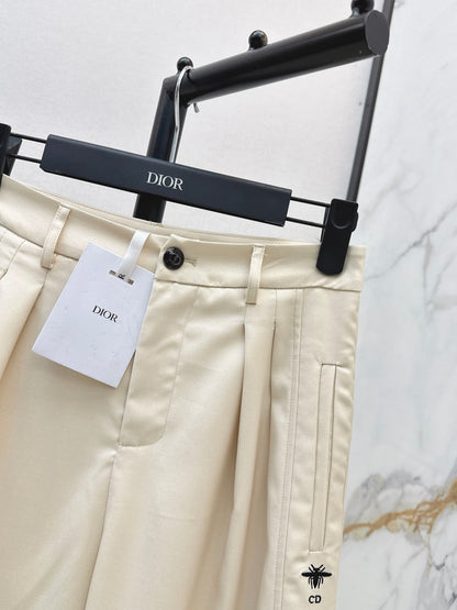 26ss Embroidered Straight-Leg Pants