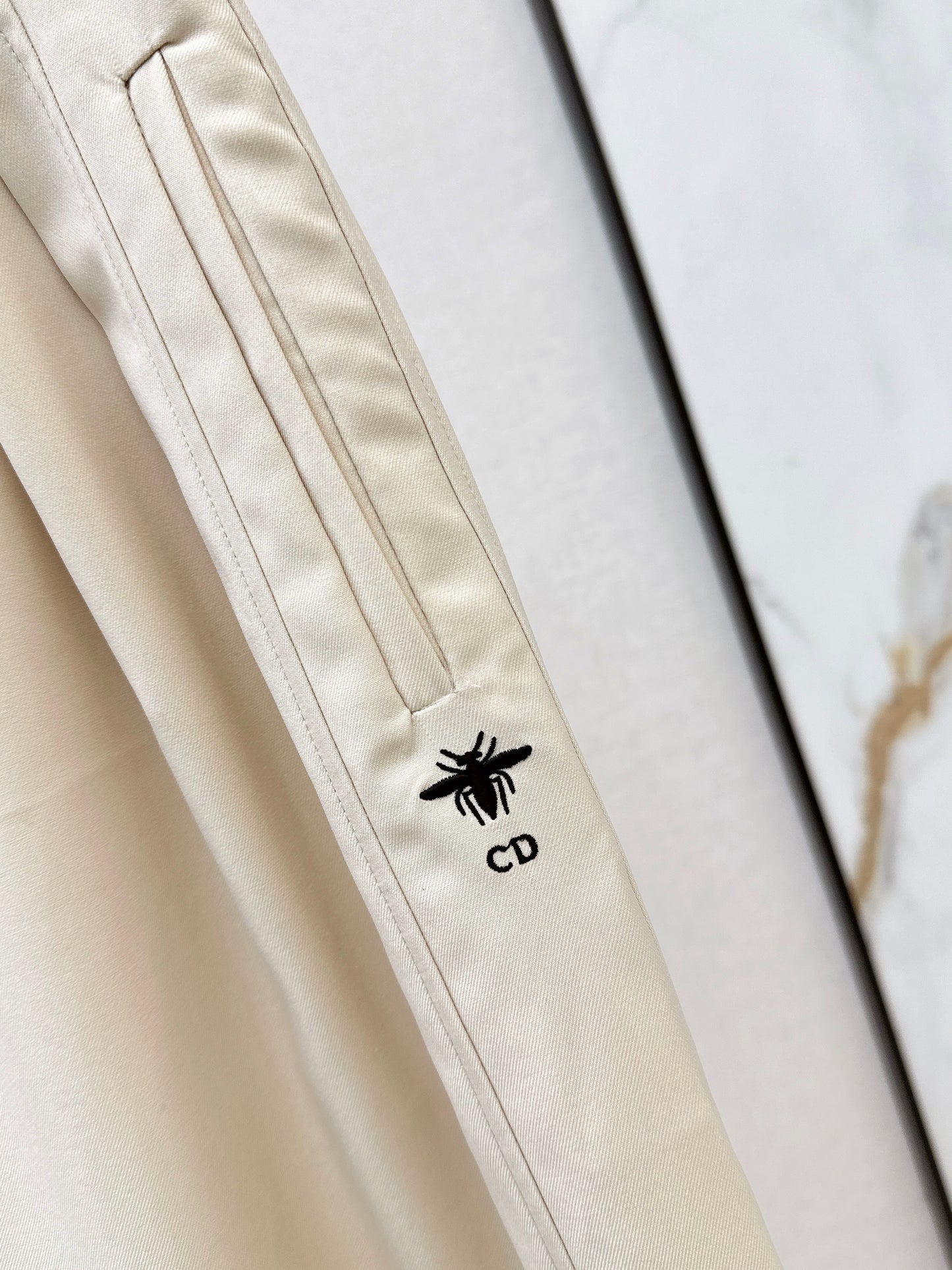 26ss Embroidered Straight-Leg Pants