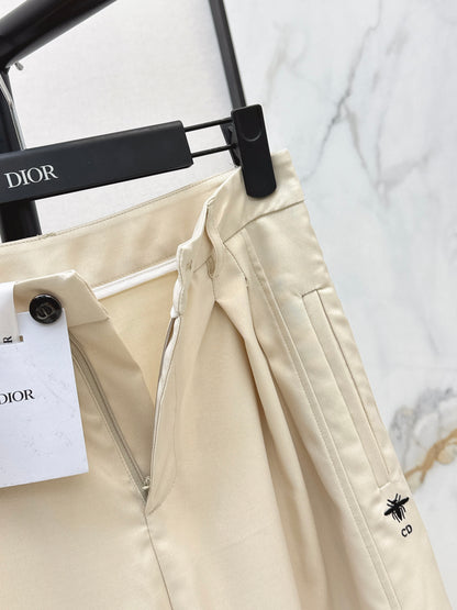 26ss Embroidered Straight-Leg Pants
