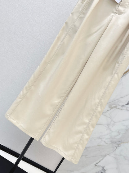 26ss Embroidered Straight-Leg Pants