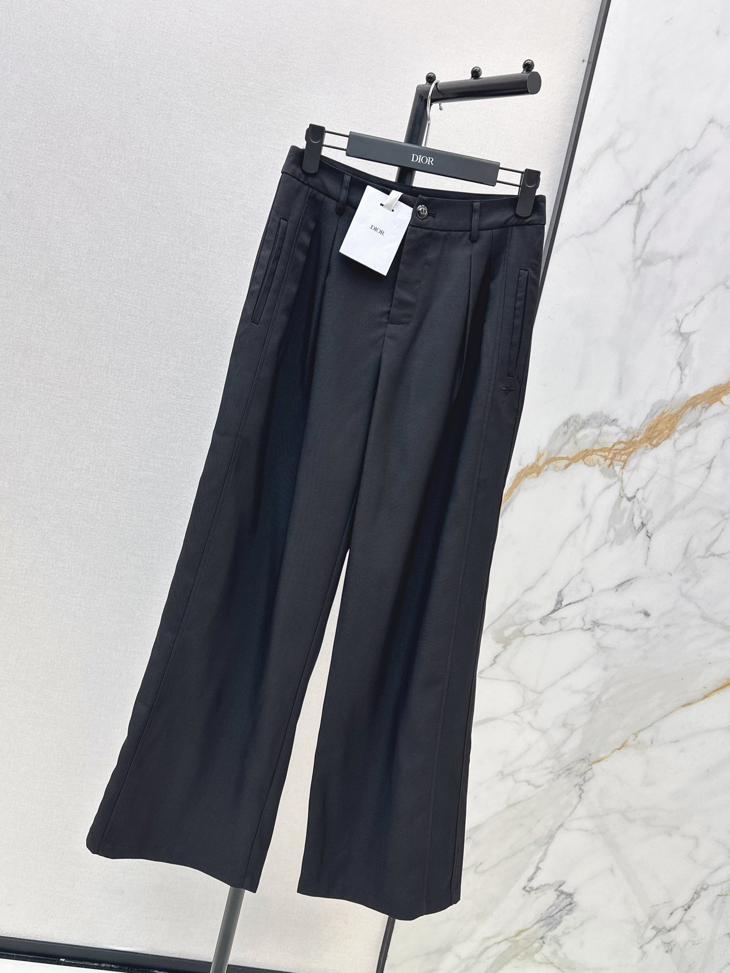26ss Embroidered Straight-Leg Pants