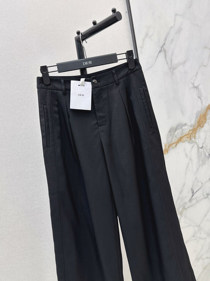 26ss Embroidered Straight-Leg Pants