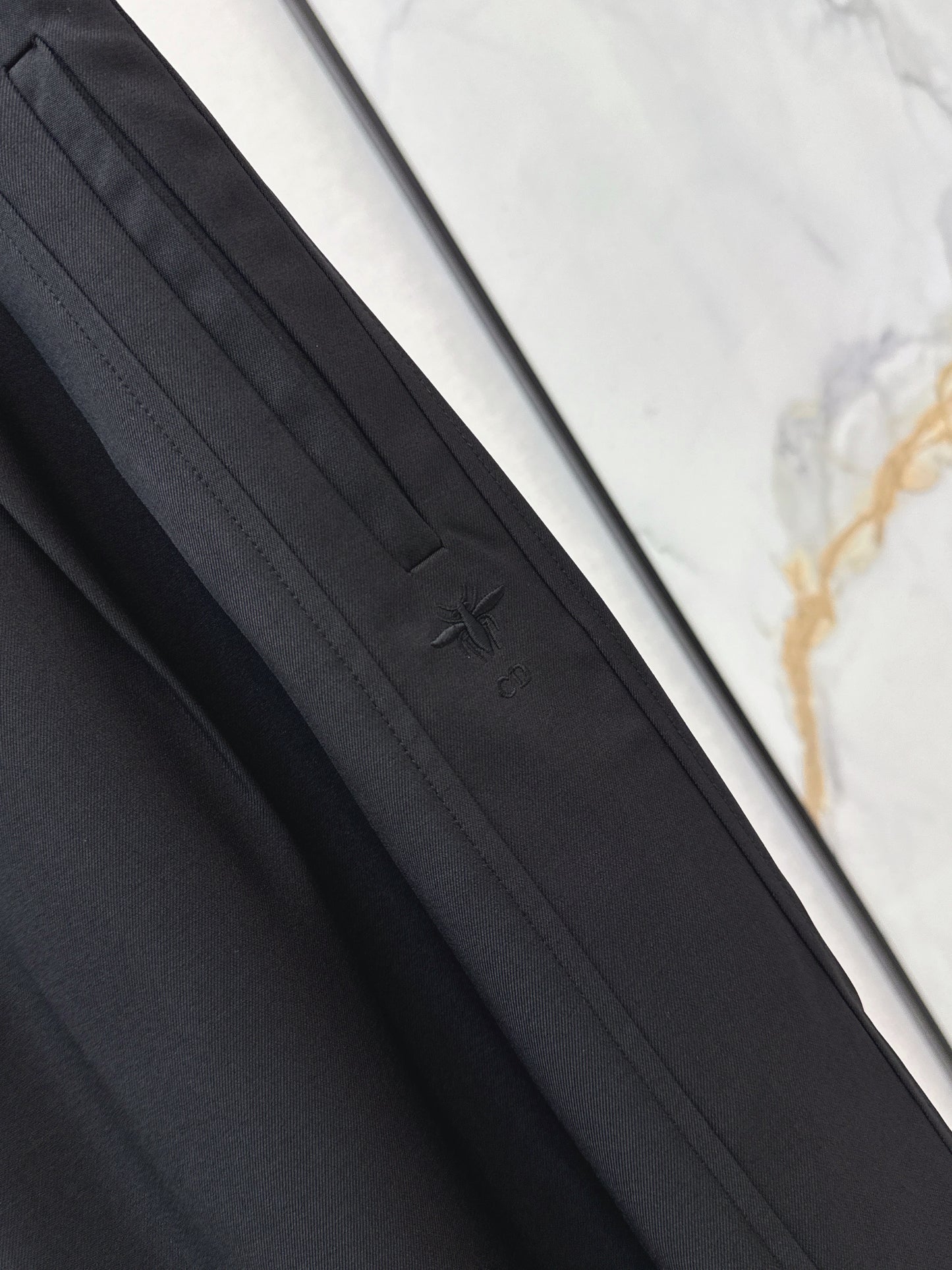 26ss Embroidered Straight-Leg Pants