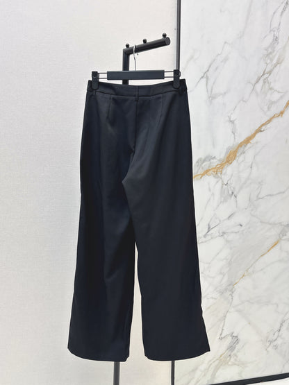 26ss Embroidered Straight-Leg Pants