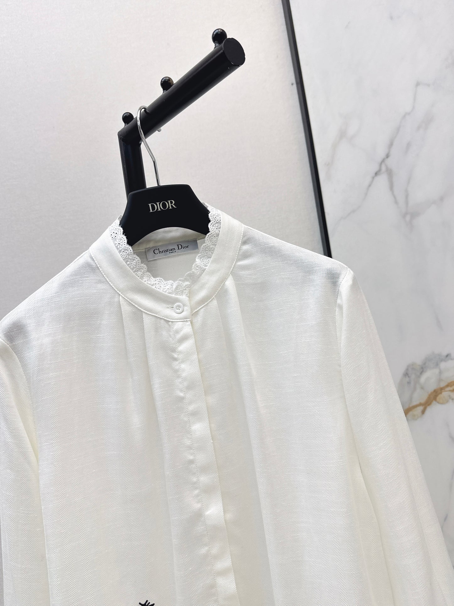 26ss Embroidered Decorative Stand Collar Shirt