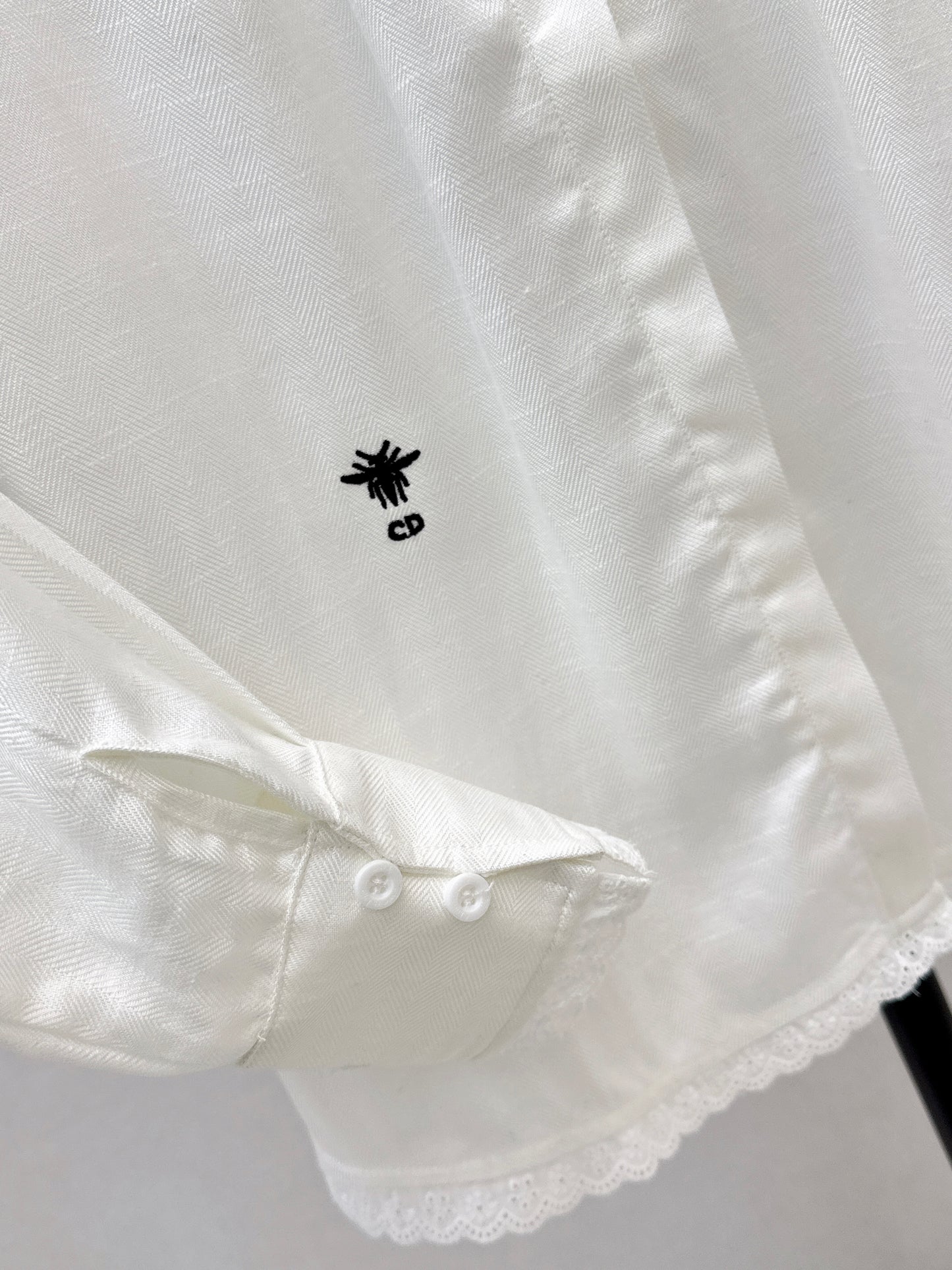 26ss Embroidered Decorative Stand Collar Shirt