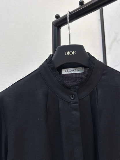 26ss Embroidered Decorative Stand Collar Shirt