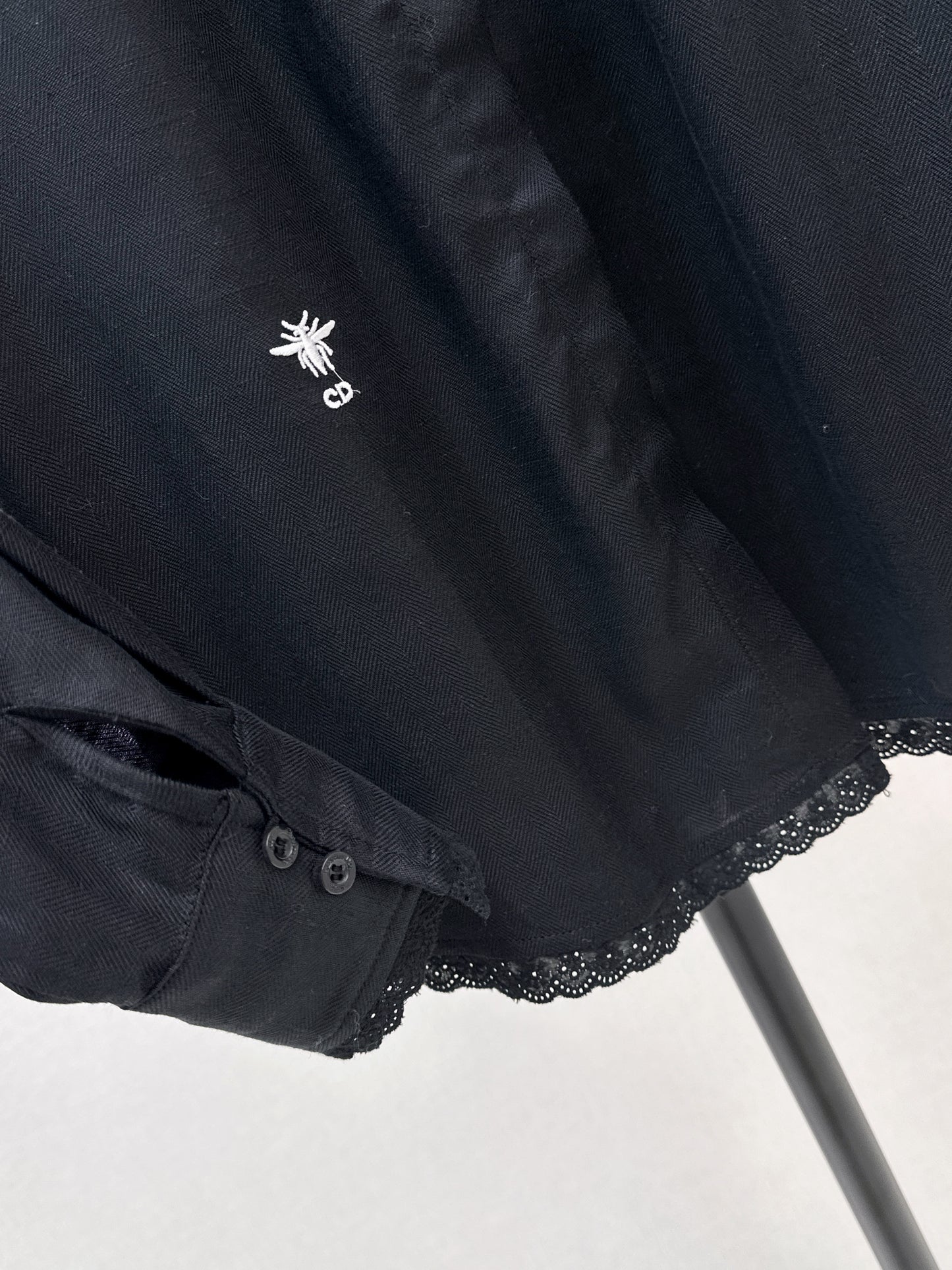 26ss Embroidered Decorative Stand Collar Shirt