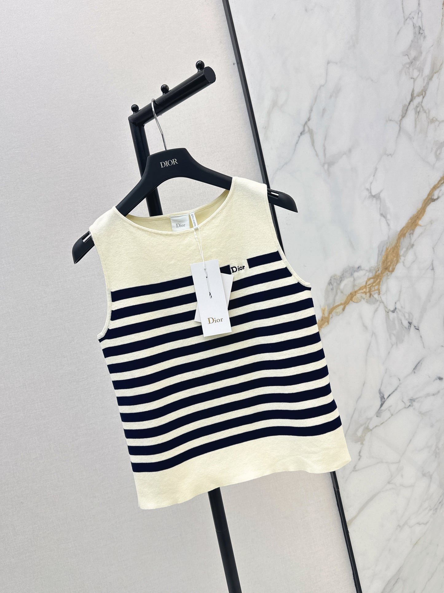 26ss Navy-style striped vest