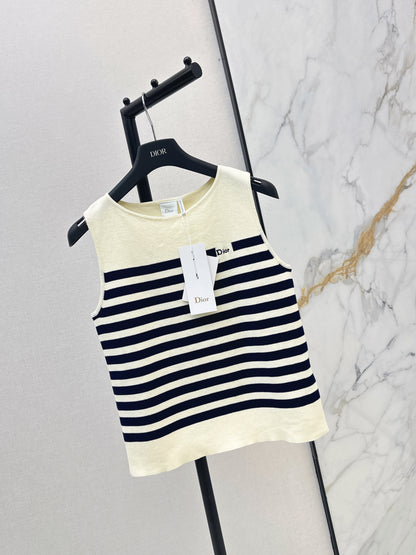 26ss Navy-style striped vest