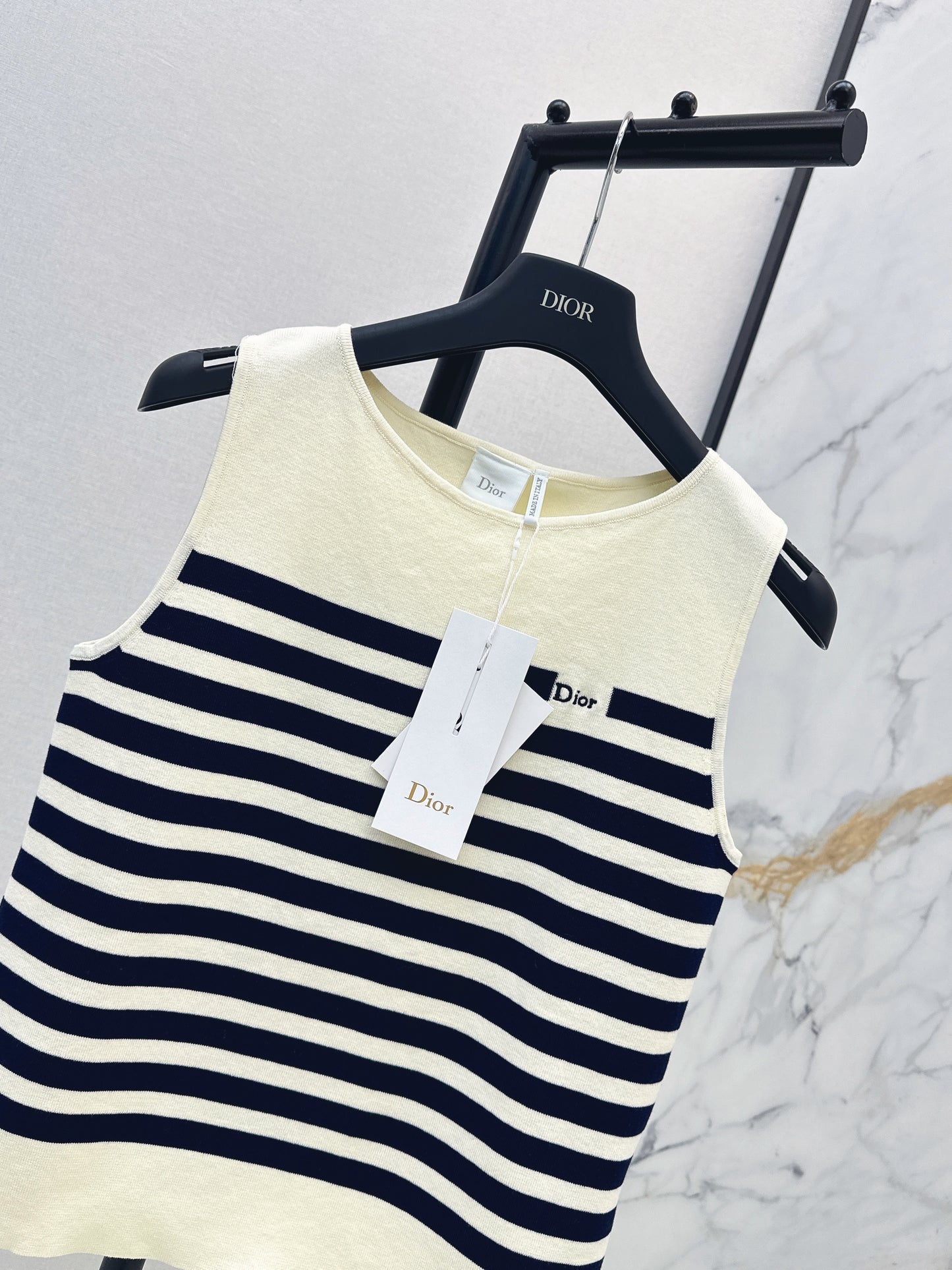 26ss Navy-style striped vest