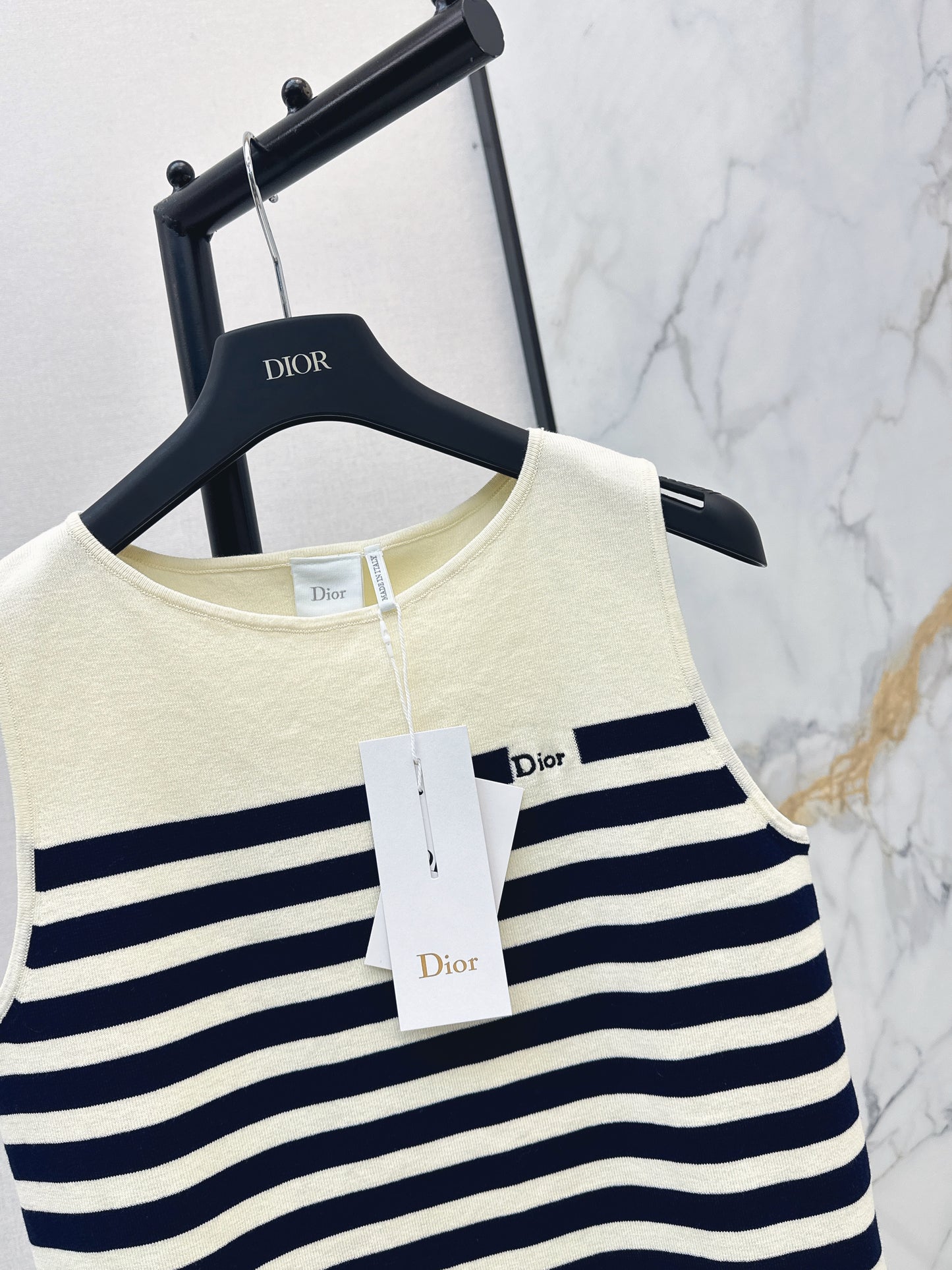 26ss Navy-style striped vest