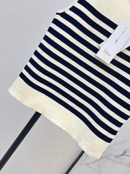26ss Navy-style striped vest