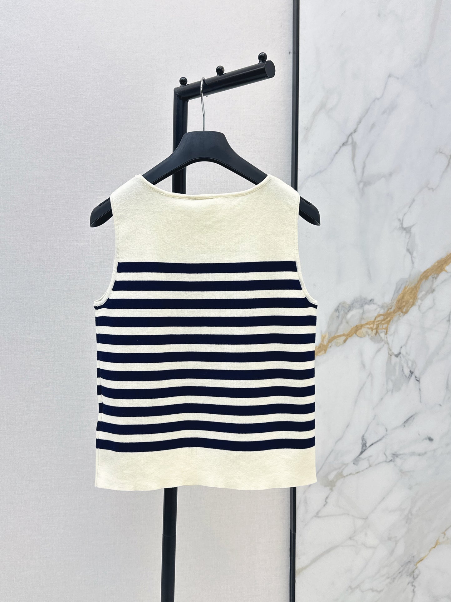 26ss Navy-style striped vest