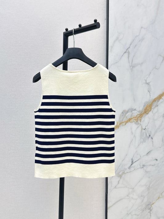 26ss Navy-style striped vest