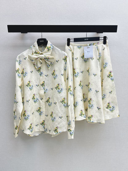 26ss Jacquard Floral Shirt / Skirt